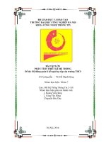 BÀI TẬP LỚN PHÂN TÍCH THIẾT KẾ HỆ THỐNG:  Hệ thống quản lí kết quả học tập của trường THCS