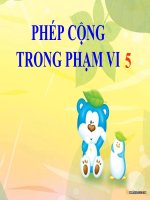 Bài giảng Toán 1 chương 2 bài 5: Phép cộng trong phạm vi 5