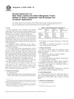 A 1020 _ A 1020M _ 02 : Standard Specification for Steel Tubes, Carbon and Carbon Manganese, Fusion Welded, for Boiler, Superheater, Heat Exchanger and Condenser Applications