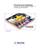 Procedures  guidelines guideline for microbiological evaluation of commercially sterile products