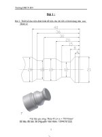 Bài tập lớn dụng cụ cắt: Thiết kế dao tiện định hình để tiện cho chi tiết (có file cad)