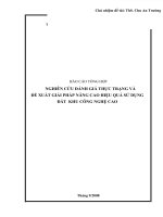 nghiên cứu đánh giá thực trạng đề xuất giải pháp nâng cao hiệu quả sử dụng đất khu công nghệ cao 