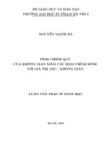Tính chính quy của không gian mầm các hàm chỉnh hình với giá trị (DF)   không gian 