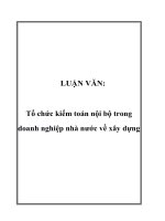Luận văn đề tài tổ chức kiểm toán nội bộ trong doanh nghiệp nhà nước về xây dựng 
