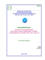 Xây dựnh tập bản đồ những đặc trưng cơ bản về điều kiện tự nhiên và môi trường vùng biển việt nam và kế cận 