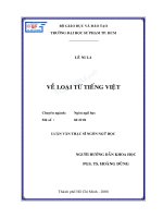 Về loại từ tiếng việt 