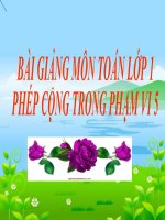 Bài giảng Toán 1 chương 2 bài 5: Phép cộng trong phạm vi 5