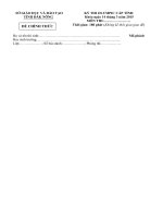 Đề thi olympic hóa học  lớp 10