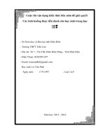 bài thi vận dụng kiến thức liên môn đạt giải ba quốc gia năm 2016