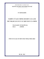 Luận án tiến sĩ nghiên cứu quá trình chế biến cao lanh phú thọ để sản xuất các hợp chất của nhôm (TT)