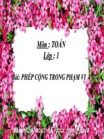 Bài giảng Toán 1 chương 2 bài 3: Phép cộng trong phạm vi 4