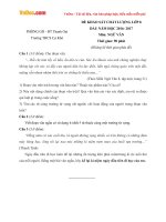 Đề thi khảo sát chất lượng đầu năm môn Ngữ văn lớp 8 trường THCS Cự Khê, Hà Nội năm học 2016 - 2017