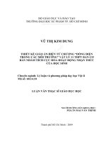 Thiết kế giáo án điện tử chương “dòng điện trong các môi trường” vật lý 11 THPT ban cơ bản nhằm tích cực hóa hoạt động nhận thức của học sinh 