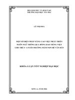 Một số biện pháp nâng cao việc phát triển ngôn ngữ thông qua đồng dao tiếng việt cho trẻ 5 – 6 tuổi trường mầm non bế văn đàn 