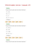 20 đề thi trắc nghiệm môn toán   lượng giác