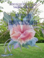 Bài giảng Toán 1 chương 2 bài 11: Phép cộng trong phạm vi 8