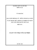 Quan chế thời hậu lê   những nội dung cơ bản và giá trị kế thừa trong sự nghiệp xây dựng nhà nước pháp quyền việt nam hiện nay 