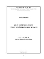 QUAN NIỆM NGHỆ THUẬT về CON NGƯỜI TRONG THƠ HUY cận 