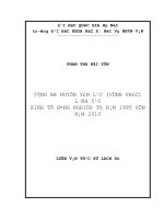 Đảng bộ huyện yên lạc ( vĩnh phúc) lãnh đạo kinh tế nông nghiệp từ năm 1995 đến năm 2010 
