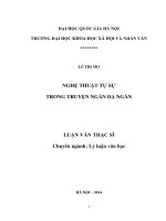 Nghệ thuật tự sự trong truyện ngắn của dạ ngân 
