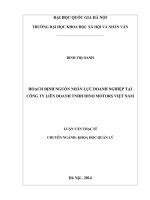 Hoạch định nguồn nhân lực doanh nghiệp tại công ty liên doanh TNHH hino motors việt nam 