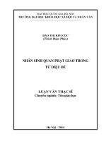 Nhân sinh quan phật giáo trong tứ diệu đế 