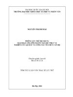 Phông lưu trữ bộ nội vụ giai đoạn 1954 1970, nguồn tài liệu phục vụ nghiên cứu lịch sử và công tác tổ chức cán bộ 