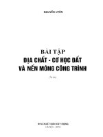 BÀI TẬP ĐỊA CHẤT CƠ HỌC ĐẤT NỀN MÓNG CÔNG TRÌNH