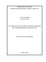 Tư tưởng giải thoát của phật giáo trong kinh pháp hoa ( phẩm phổ hiền bồ tát khuyến phát) 