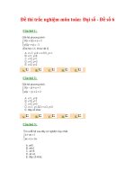 11 đề thi trắc nghiệm môn toán đại số