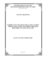Nghiên cứu ứng dụng ống nano cacbon trong chất lỏng tản nhiệt cho linh kiện điện tử công suất lớn 