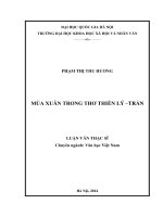 Mùa xuân trong thơ thiền lý   trần 