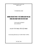 Những vấn đề pháp lý về chống bán phá giá hàng hóa nhập khẩu vào việt nam 