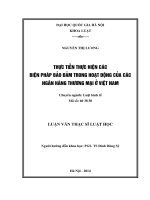 Thực tiễn thực hiện các biện pháp bảo đảm trong hoạt động của các ngân hàng thương mại ở việt nam 
