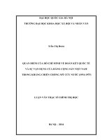 QUAN điểm của hồ CHÍ MINH về đoàn kết QUỐC tế và sự vận DỤNG của ĐẢNG CỘNG sản VIỆT NAM TRONG KHÁNG CHIẾN CHỐNG mỹ cứu nước (1954 1975)