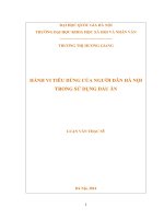 HÀNH VI TIÊU DÙNG của NGƯỜI dân hà nội TRONG sử DỤNG dầu ăn 