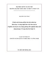 Chính sách lương nhằm thu hút nhân lực khoa học và công nghệ làm việc theo dự án (nghiên cứu dự án xây dựng phòng thử nghiệm hiệu suất năng lượng ở trung tâm kỹ thuật 3) 