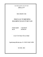 Pháp luật về hợp đồng bảo hiểm tài sản ở việt nam 