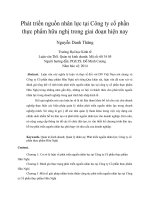 Phát triển nguồn nhân lực tại công ty cổ phần thực phẩm hữu nghị trong giai đoạn hiện nay 