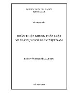Hoàn thiện khung pháp luật về xây dựng cơ bản ở việt nam 