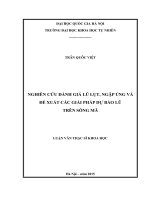 Nghiên cứu đánh giá lũ lụt, ngập úng và đề xuất các giải pháp dự báo lũ trên sông mã 