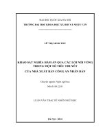 Khảo sát nghĩa hàm ẩn qua các lối nói vòng trong một số tiểu thuyết của nhà xuất bản công an nhân dân 
