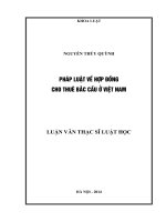 Pháp luật về hợp đồng cho thuê bắc cầu ở việt nam 