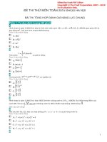Các đề thi thử trắc nghiệm toán ĐHQG hà nội