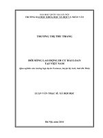 Đời sống lao động di cư đài loan tại việt nam ( qua nghiên cứu trường hợp dự án formosa, huyện kỳ anh, tỉnh hà tĩnh) 