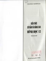 Kiến thức cơ bản và nâng cao hình học 12 (tái bản lần thứ nhất) phần 1 