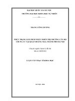 Thực trạng và giải pháp phát triển thị trường căn hộ chung cư tại quận hoàng mai, thành phố hà nội 