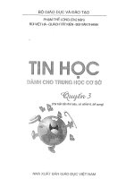 TIN học DÀNH CHO học SINH TRUNG học cơ sở QUYỂN 3 