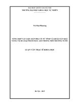 Tổng hợp vật liệu hấp phụ có từ tính và khảo sát khả năng tách loại phẩm màu azo trong môi trường nước 
