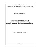 Đảng cộng sản việt nam lãnh đạo thực hiện an sinh xã hội từ năm 2001 đến năm 2011 